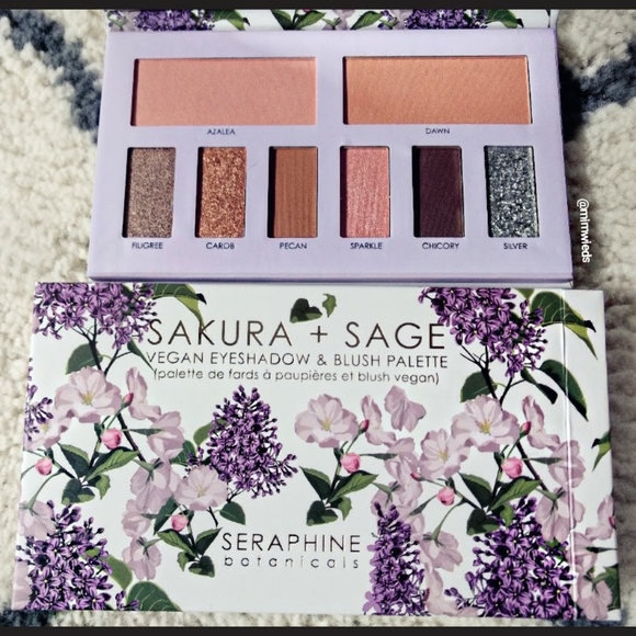 sakura and sage vegan eyeshadow and blush palette
